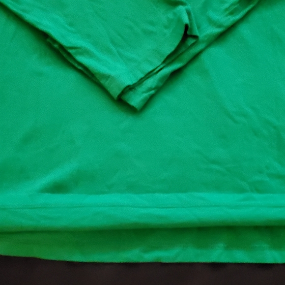 Talbots Women's Green Ruffle Front V-neck 3/4 Tee - Picture 11 of 14